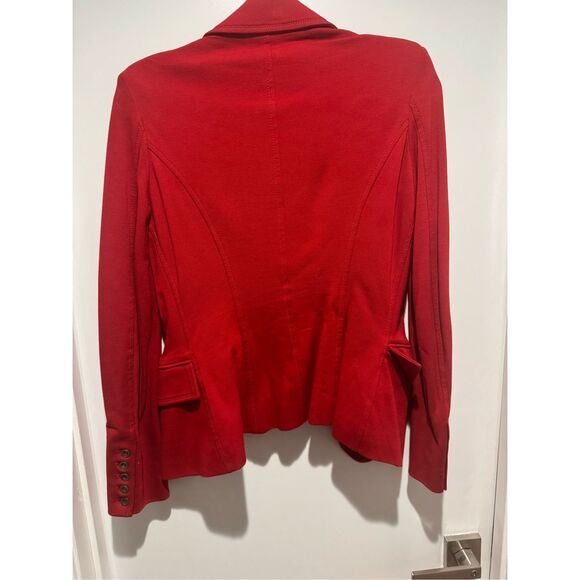 Plein Sud Jeanius red jersey knit blazer jacket size us 8 / fr 40 - Picture 7 of 7